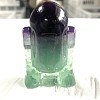 Natural Fluorite Carved Robot Figurines PW-WGAEA8B-08-1