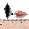 Natural & Synthetic Mixed Gemstone Pointed Pendants G-P520-06P-3