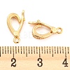 Brass Pave Clear Glass Twister Clasps KK-D048-01G-3