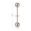 304 Stainless Steel Straight Barbell Cartilage Earrings X-STAS-R115-29C-P-2