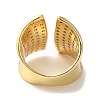 Brass Micro Pave Clear Cubic Zirconia Open Cuff Rings RJEW-U008-27G-3