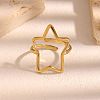304 Stainless Steel Open Cuff Rings for Women WGE4013-01-1