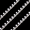 1 Yard Brass Crystal Rhinestone Cup Chain with Imitation Pearl OCOR-GL0001-08A-1