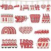 30Pcs 10 Styles Single Face Printed Wood Big Pendants Kit WOOD-CJC0011-11-3