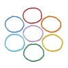 7 PCS Rainbow Style Glass Seed Beads Bracelets Sets for Women BJEW-JB10065-02-4
