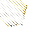5Pcs 5 Colors Brass Square Snake Chain Necklace Making MAK-YW0001-24-2