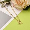 304 Stainless Steel Paperclip Chain Necklaces NJEW-JN03104-02-4