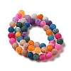 Natural Crackle Agate Beads Strands G-G055-8mm-9-4