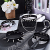 4Pcs 4 Styles Gothic Style Spiked Rivet Imitation Leather Chocker Necklaces NJEW-CL0001-19-4
