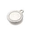 304 Stainless Steel Pendant Cabochon Settings STAS-I321-60P-2