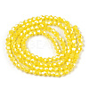Opaque Solid Color Electroplate Glass Beads Strands EGLA-A039-P2mm-A05-3