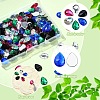 180Pcs 6 Colors Acrylic Rhinestone Flat Back Cabochons GACR-YW0001-04-3