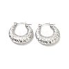 Non-Tarnish 304 Stainless Steel Crescent Moon Hoop Earrings EJEW-P202-07P-1