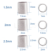 1 Box Silver Brass Tube Crimp Beads Sets in 3 Sizes for Jewelry Making KK-PH0019-01S-2