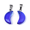 Transparent Spray Painted Glass Pendants GLAA-N035-021-F02-2