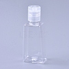 30ml Transparent PET Plastic Refillable Flip Top Cap Bottles AJEW-WH0105-90-1