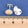 304 Stainless Steel Ear Stud Findings STAS-O119-14B-S-3