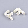 Handmade ABS Plastic Imitation Pearl Woven Beads FIND-T039-18-F-3