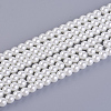 Eco-Friendly Dyed Glass Pearl Round Bead Strands X-HY-A008-6mm-RB001-1