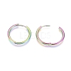 Ion Plating(IP) 304 Stainless Steel Huggie Hoop Earrings EJEW-F111B-25mm-Y-3