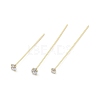 Brass Micro Pave Clear Cubic Zirconia Eye Pins KK-M306-09G-01-2