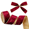 Single Face Velvet Wired Ribbon OCOR-WH0078-222B-04-1