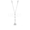 SHEGRACE Rhodium Plated 925 Sterling Silver Y-Shape Necklace JN647A-1