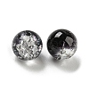 Transparent Spray Painting Crackle Glass Beads GLAA-L046-01B-19-2