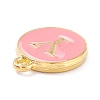 Golden Plated Alloy Enamel Charms ENAM-Q437-14Y-2