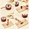 Brass Wax Seal Stamps with Rosewood Handle AJEW-WH0412-0185-3