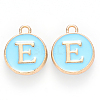 Golden Plated Alloy Enamel Charms ENAM-S118-04E-1