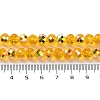 AB Color Plated Transparent Electroplate Beads Strands EGLA-H104-06E-4