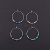 Brass Wine Glass Charm Rings Hoop Earrings KK-PH0028-01S-4
