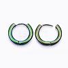 Ion Plating(IP) 304 Stainless Steel Huggie Hoop Earrings EJEW-F111-16mm-Y-2