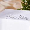 Anti-Tarnish Rhodium Plated 925 Sterling Silver Twist Knot Stud Earrings for Women JE1081A-3