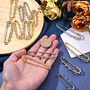 16Pcs 8 Styles Iron Rhinestone Safety Pins FIND-SC0022-24-3