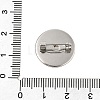 304 Stainless Steel Brooch Cabochon Settings STAS-E547-08C-P-4