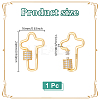 1Pc 925 Sterling Silver Screw Carabiner Lock Charms STER-NB0001-20B-G-2