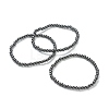 Synthetic Non-magnetic Hematite Beaded Stretch Bracelets BJEW-D446-A-22-1