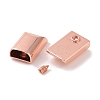 64Pcs 8 Colors Zinc Alloy Cord Ends FIND-WR0007-46-3