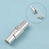 Brass Locking Tube Magnetic Clasps MC079-S-1