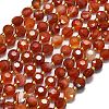 Natural Red Striped Agate/Banded Agate(Dyed & Heated) Beads Strands G-C116-A28-02-2
