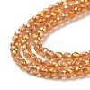 Electroplate Transparent Glass Beads Strands LS-GLAA-H021-01A-FR06-4