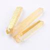 Electroplated Natural Quartz Crystal Graduated Beads Strands G-P315-A-4