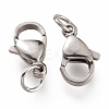 Tarnish Resistant 304 Stainless Steel Lobster Claw Clasps X-STAS-G240-01D-P-3