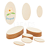 Oval Wooden Sheets WOOD-WH0030-34-1