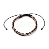 Unisex Adjustable Braided Spray Painted Cowhide Leather Cords Bracelets BJEW-JB05393-05-1