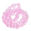 Electroplate Baking Paint Transparent Glass Beads Strands GL-CBA17FF-02J-1