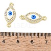 Brass Micro Pave Clear Cubic Zirconia Connector Charms CU-CBA6305-12G-B-3