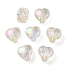 UV Plating Rainbow Iridescent Acrylic Beads OACR-F004-05G-1
